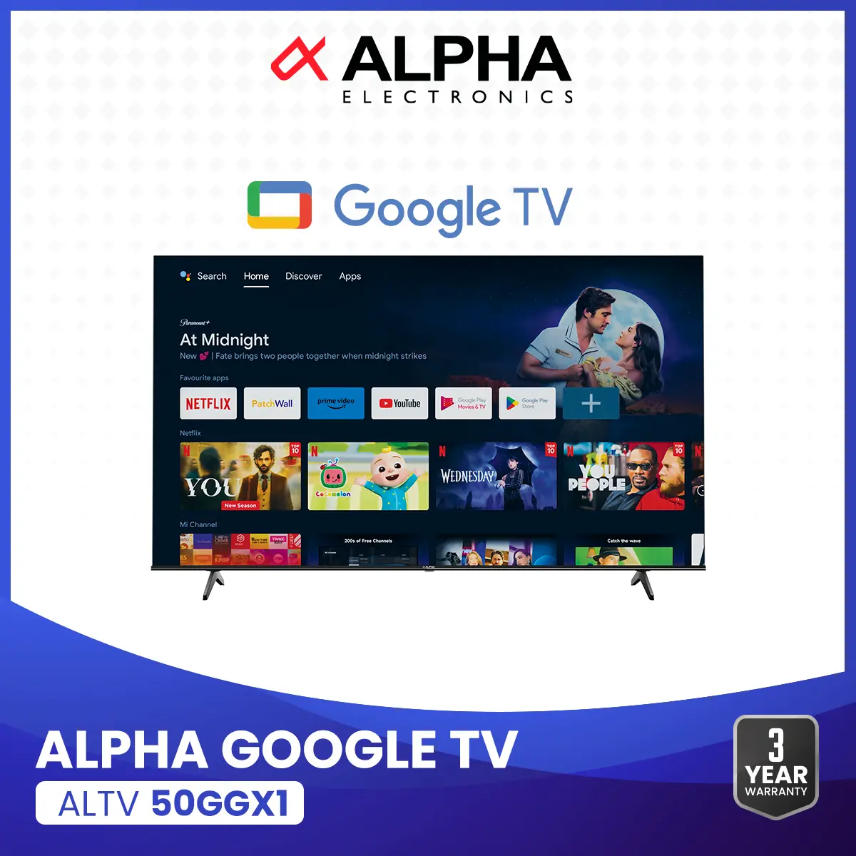 ALPHA 50"INCH GOOGLE TV (ALTV50GGX1)