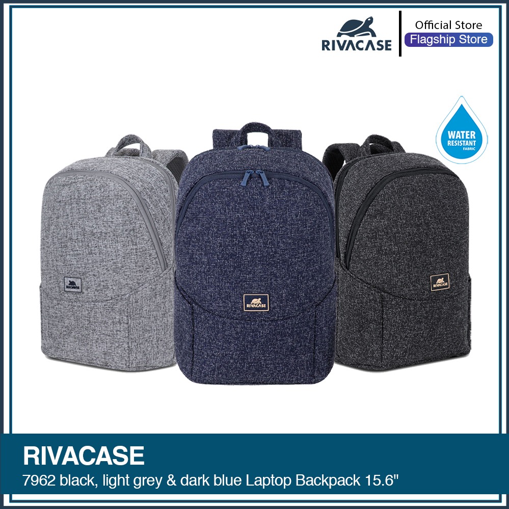 RIVACASE 7962 Laptop backpack 15.6" (Black, Light Grey and Dark Blue)