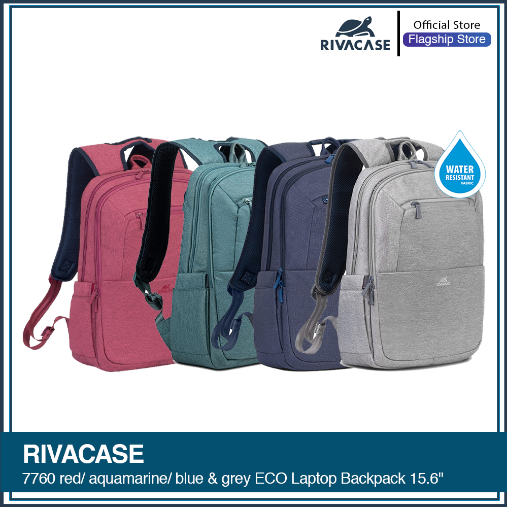 RIVACASE 7760 ECO Laptop backpack 15.6" (Blue, Grey, Red and Aquamarine Color)