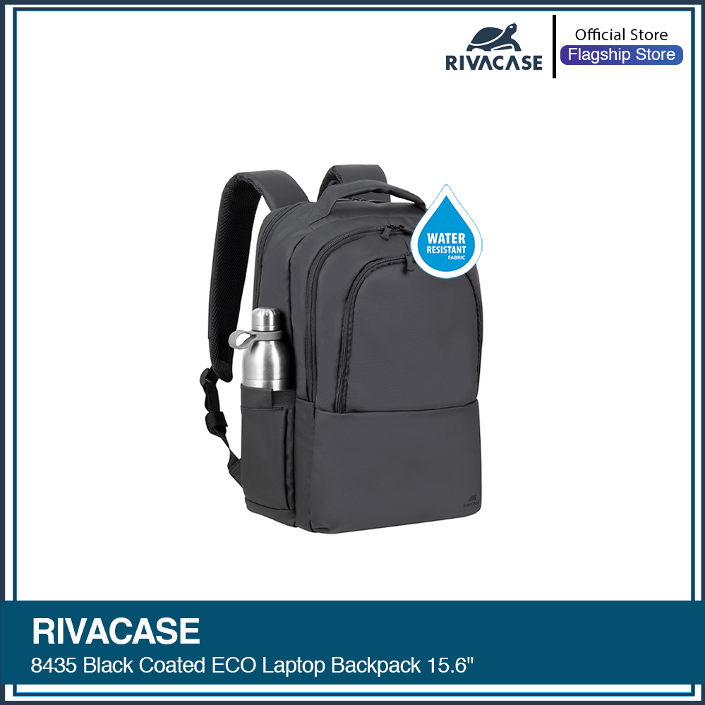 RIVACASE 8435 black Coated ECO Laptop Backpack 15.6”