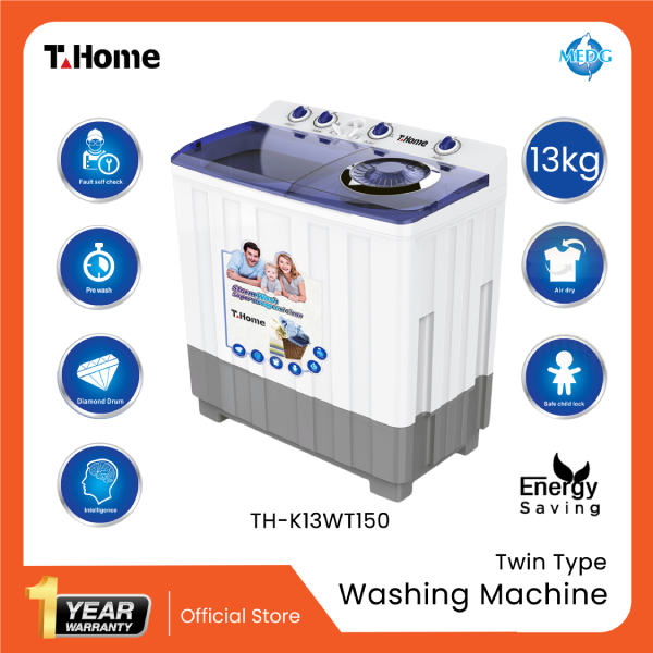 T-Home 13kg Semi Twin Tub Washer (TH-K13WT150)