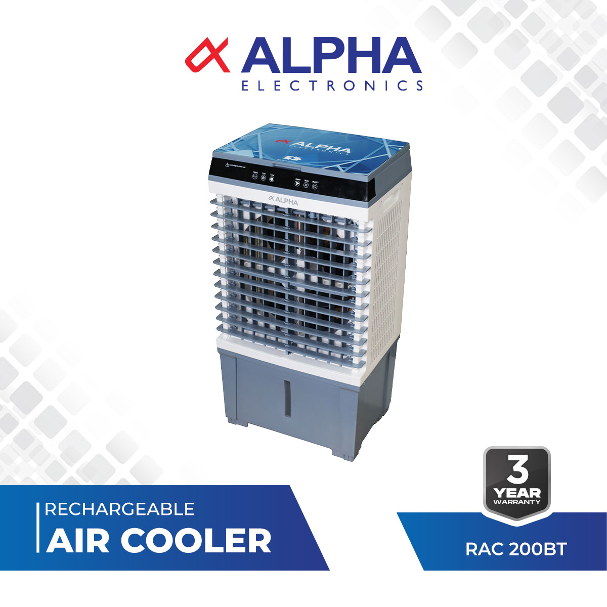 Alpha Rechargeable Air Cooler (RAC200BT)