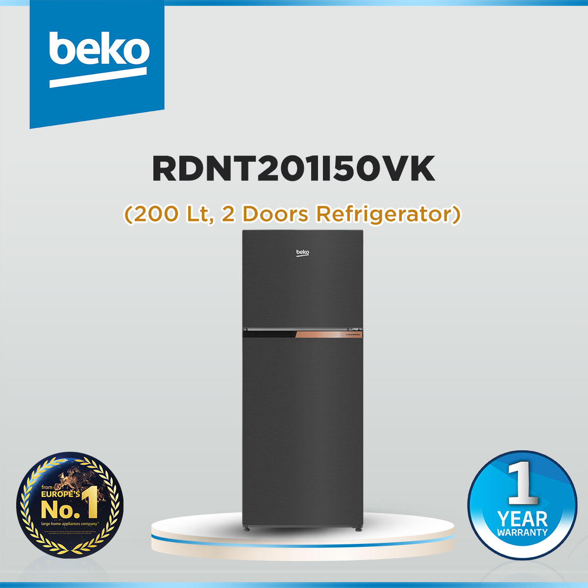 BEKO Refrigerator (RDNT201I50VK)