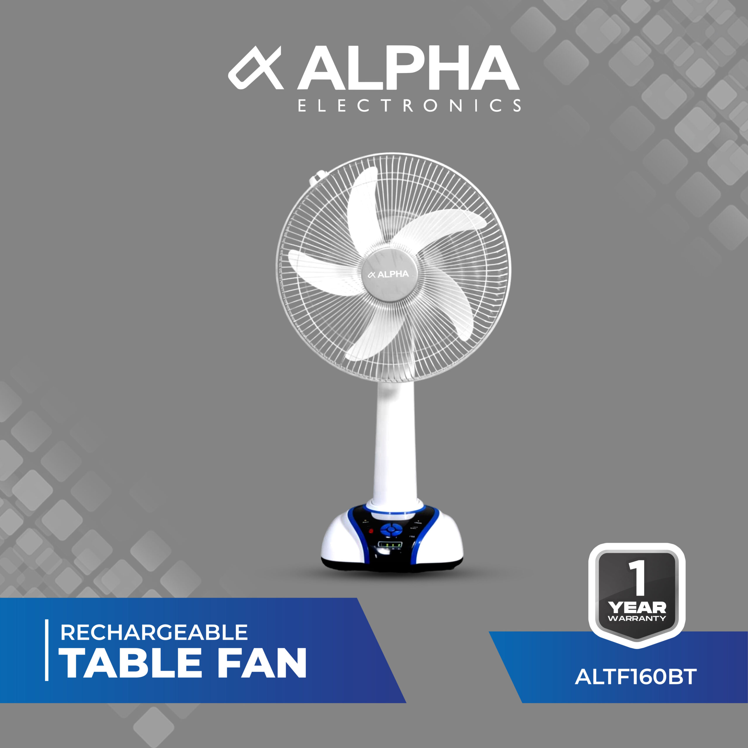ALPHA TABLE FAN (ALTF 160BT)