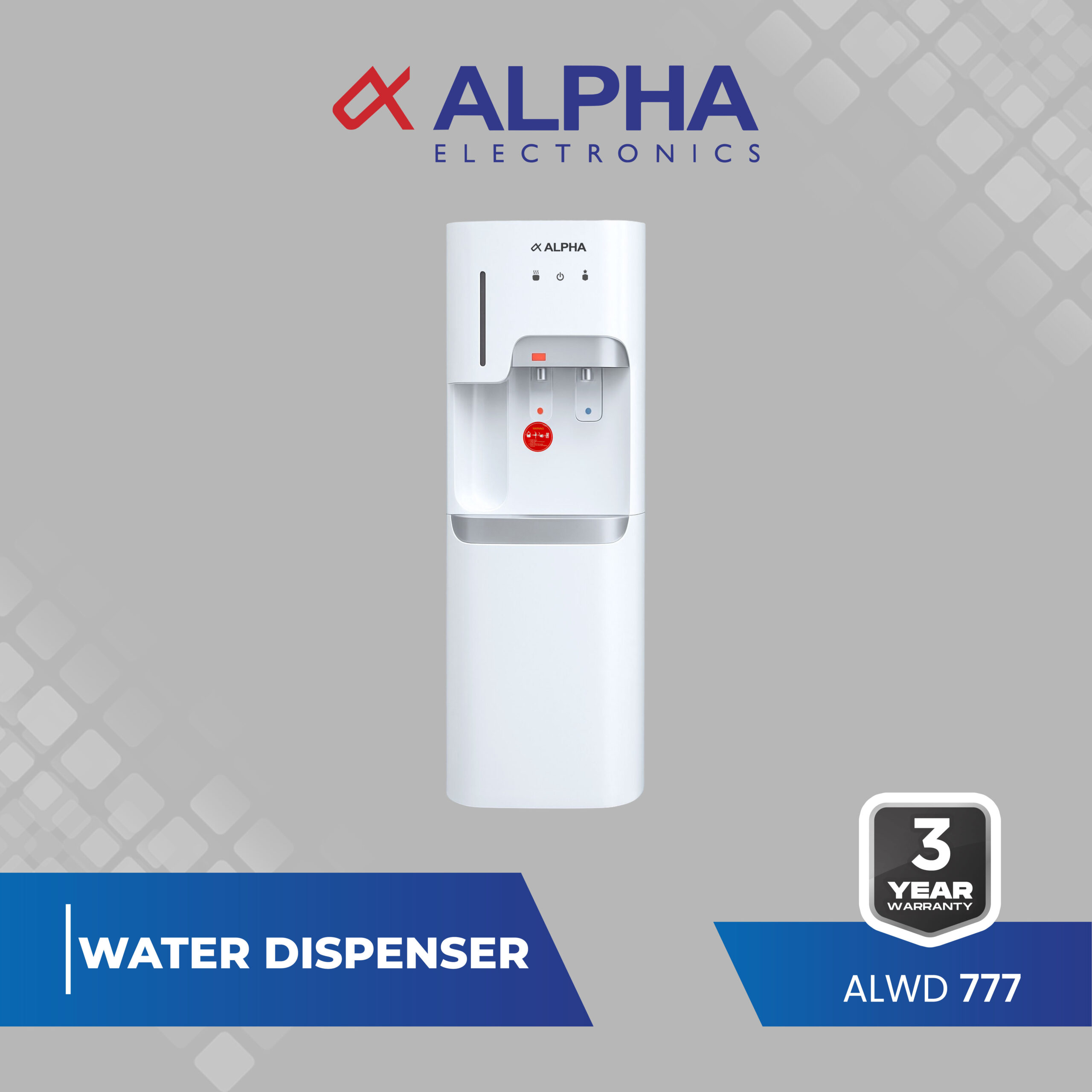 ALPHA WATER DISPENSER TOP-LOADING,HOT/COLD,CABBINET (ALWD777)