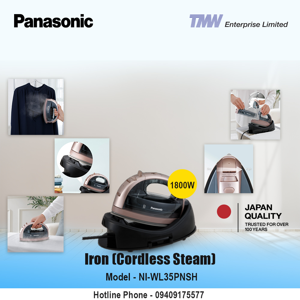 Panasonic Cordless Steam Iron (NI-WL35PNSH)