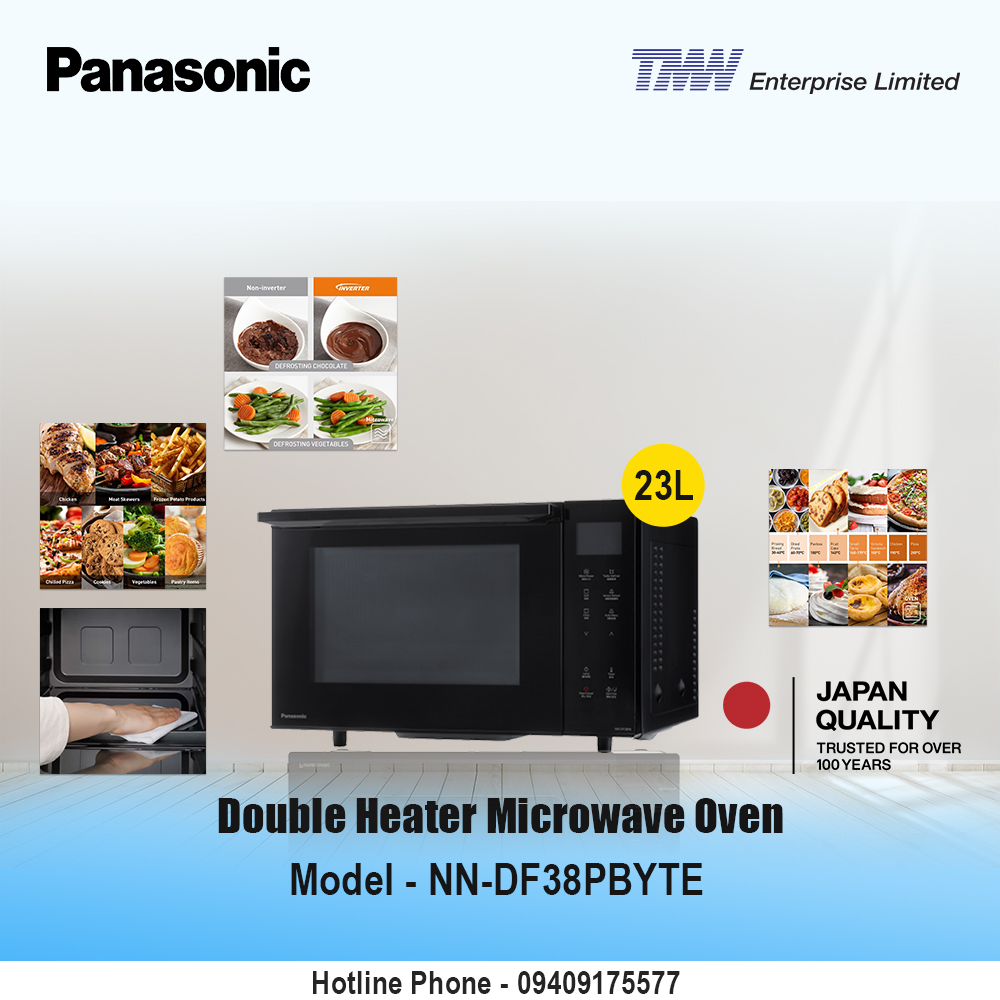Panasonic Microwave (Double Heater) (23L) (NN-DF38BYTE)