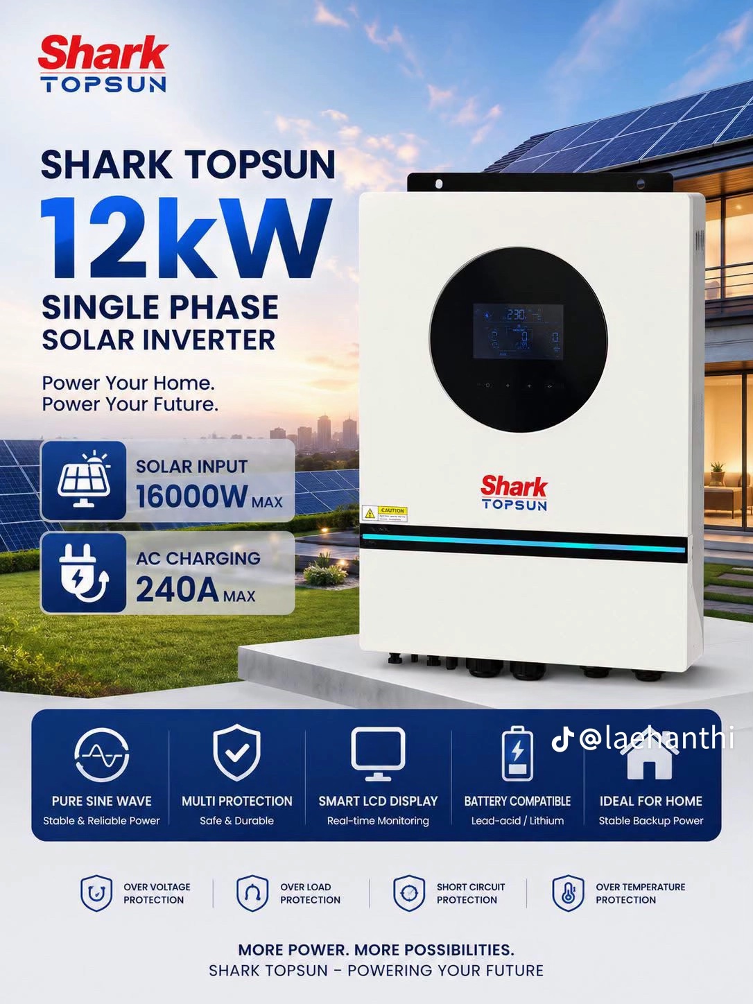 Bago SHARK TOP SUN 1PHASE INVERTER 12KW