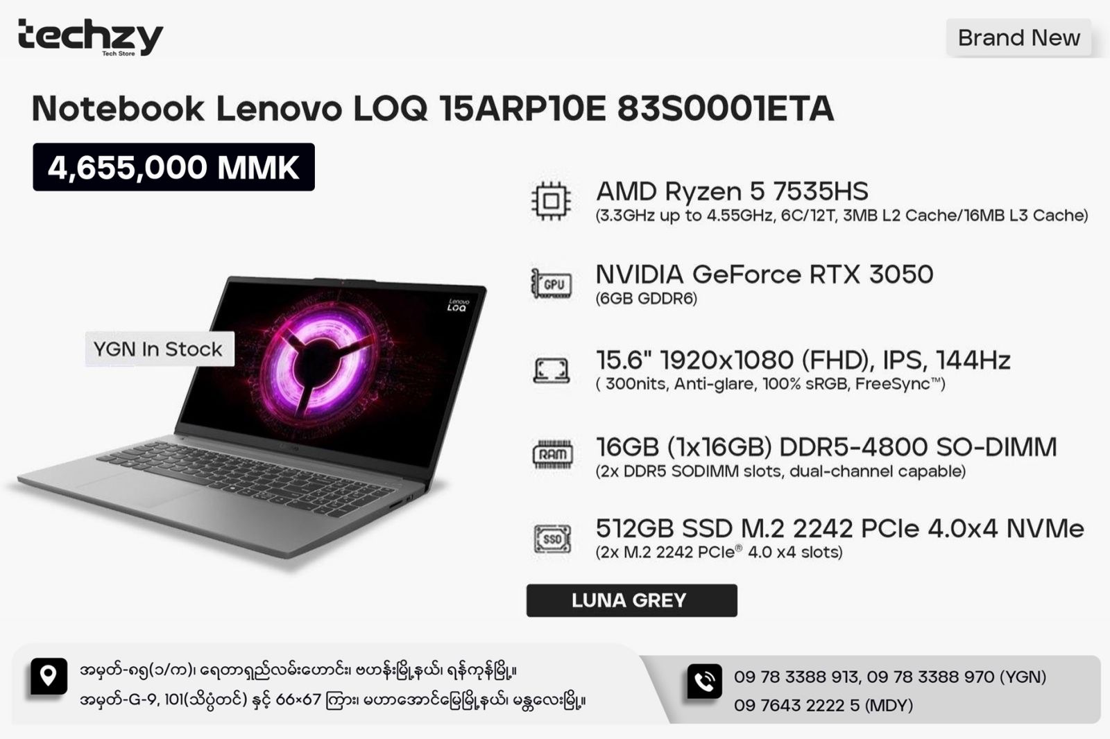 LOQ 15ARP10E 83S0001ETA